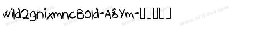 Wild2ghixmncBold-A8Ym字体转换 Wild2ghixmncBold-A8Ym字体转换