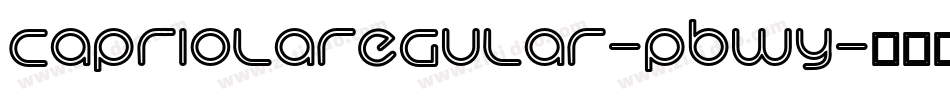 CapriolaRegular-pBWy字体转换