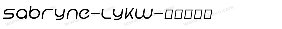 Sabryne-lyKw字体转换