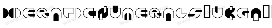 HieraticNumerals-vKgA字体转换