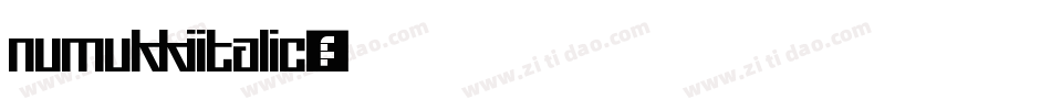 NumukkiItalic-44wB字体转换