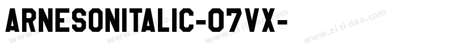 ArnesonItalic-07vX字体转换
