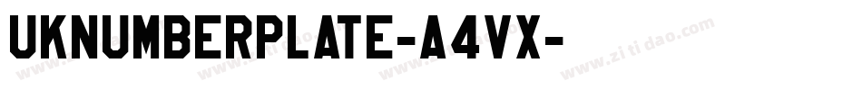 Uknumberplate-A4Vx字体转换 Uknumberplate-A4Vx字体转换