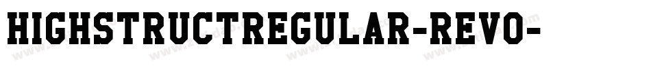 HighstructRegular-reVO字体转换