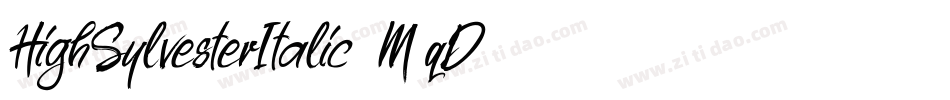 HighSylvesterItalic-8M8qD字体转换