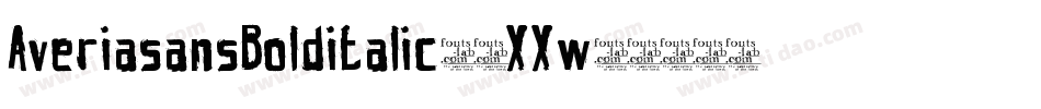 AveriasansBolditalic-7XXw字体转换