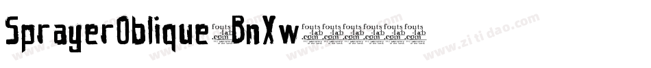 SprayerOblique-BnXw字体转换