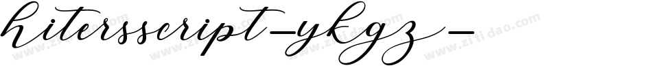 Hitersscript-yKGZ字体转换