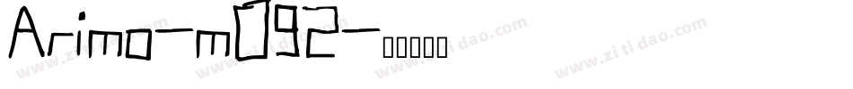 Arimo-mO92字体转换