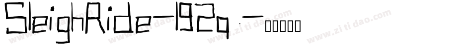 SleighRide-l92q字体转换