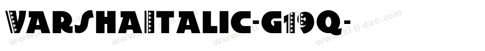 VarshaItalic-g19q字体转换