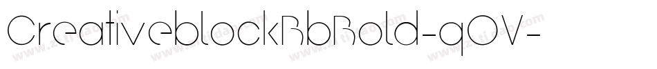 CreativeblockBbBold-qOV字体转换