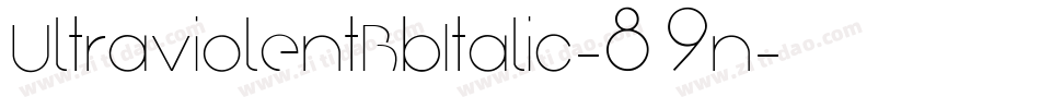 UltraviolentBbItalic-89n字体转换