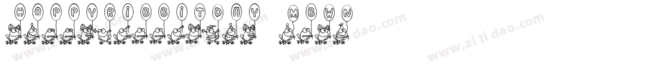 HoppyRibbitday-MBwn字体转换