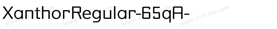 XanthorRegular-65qA字体转换