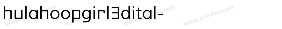hulahoopgirl3dital字体转换