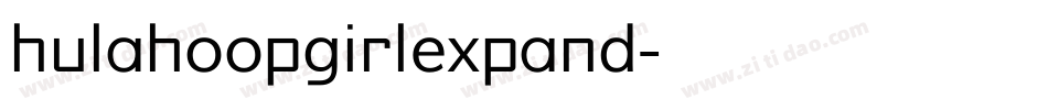 hulahoopgirlexpand字体转换