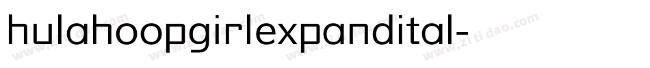 hulahoopgirlexpandital字体转换