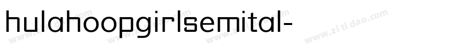 hulahoopgirlsemital字体转换
