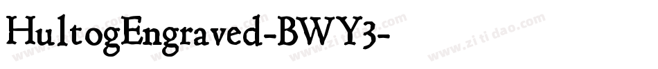 HultogEngraved-BWY3字体转换