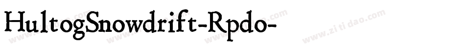 HultogSnowdrift-Rpdo字体转换