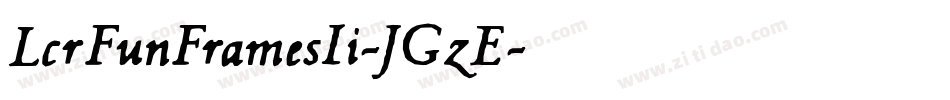 LcrFunFramesIi-JGzE字体转换