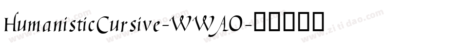 HumanisticCursive-WWAO字体转换
