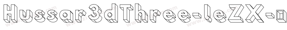 Hussar3dThree-leZX字体转换