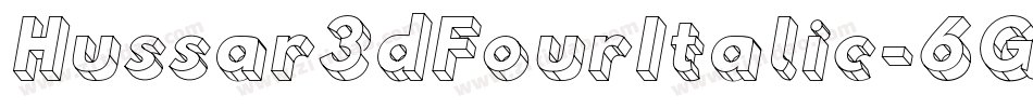Hussar3dFourItalic-6Ge6字体转换