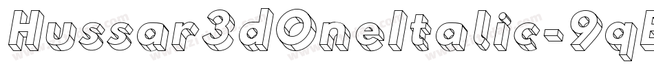 Hussar3dOneItalic-9qE5字体转换