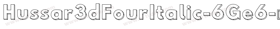 Hussar3dFourItalic-6Ge6字体转换