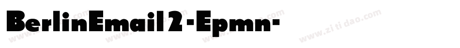 BerlinEmail2-Epmn字体转换
