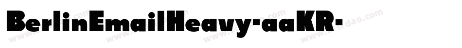 BerlinEmailHeavy-aaKR字体转换