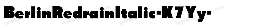 BerlinRedrainItalic-K7Yy字体转换