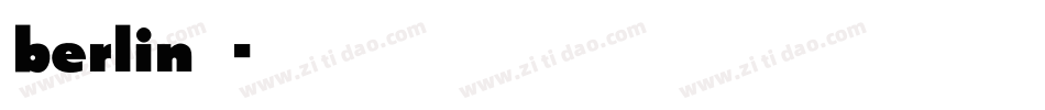 berlin字体字体转换