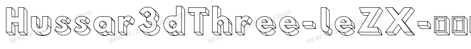 Hussar3dThree-leZX字体转换