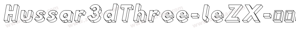 Hussar3dThree-leZX字体转换