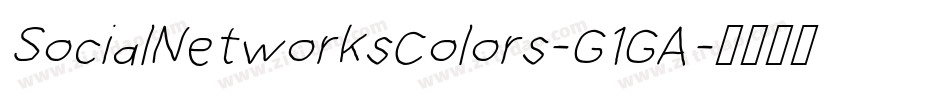 SocialNetworksColors-G1GA字体转换