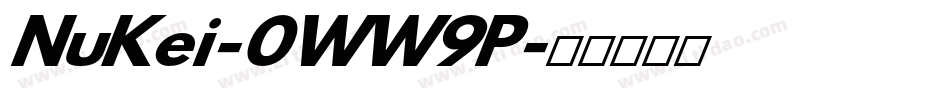 NuKei-0WW9P字体转换