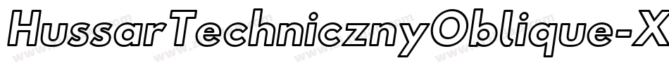 HussarTechnicznyOblique-XeLa字体转换