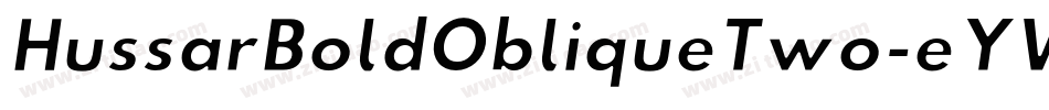 HussarBoldObliqueTwo-eYWO字体转换