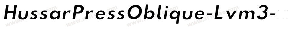 HussarPressOblique-Lvm3字体转换