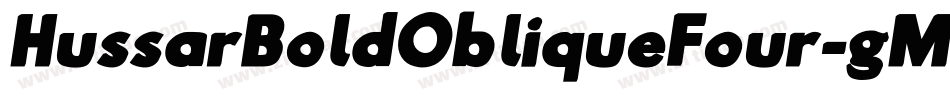 HussarBoldObliqueFour-gMn3字体转换