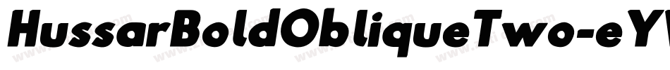 HussarBoldObliqueTwo-eYWO字体转换