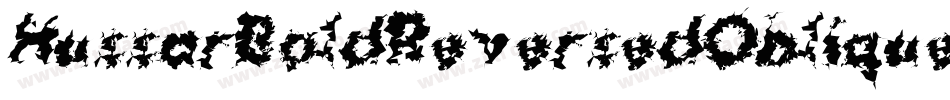 HussarBoldReversedObliqueThree-DyPx字体转换