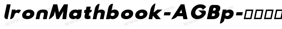 IronMathbook-AGBp字体转换
