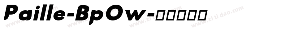 Paille-BpOw字体转换