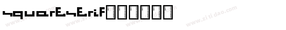 SquareSerif字体转换