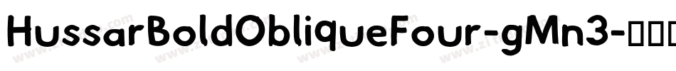 HussarBoldObliqueFour-gMn3字体转换
