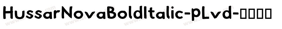HussarNovaBoldItalic-pLvd字体转换